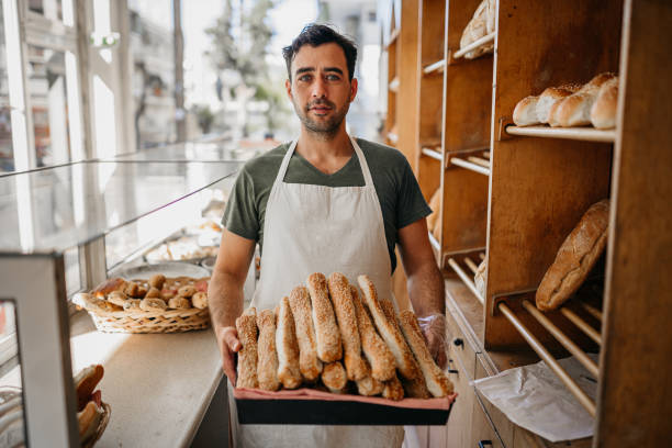 istock Portrait of a man working in bakery 1487993524