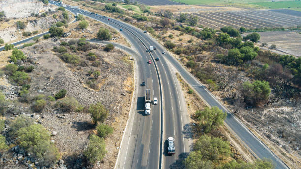 istock Aerial view of roads 1487995035