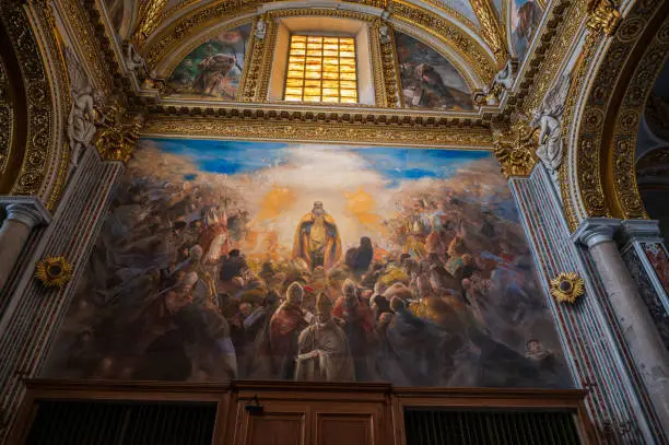 The abbey of Montecassino is a Benedictine monastery located on the top of Montecassino, in Lazio. It is the oldest monastery in Italy together with the monastery of Santa Scolastica.