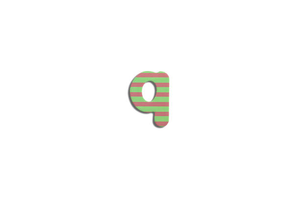 istock Alphabet letter Q on a white isolated background. Top view, flat lay 1488012473