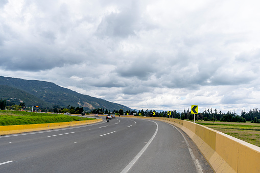 Vehicular highway north of the city of Bogota - Colombia. Infrastructure concept.