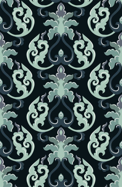 Classic damask pattern. vector art illustration