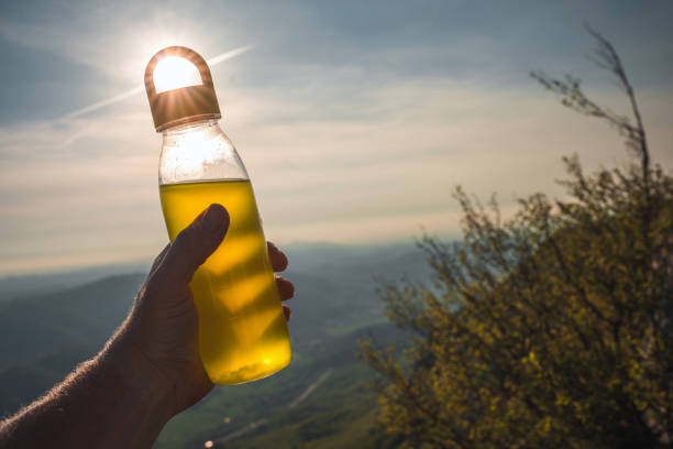 istock Caucasian Male Holding A Reusable Bottle While Hiking 1488027006