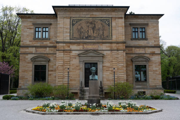 Bayreuth, Germany - May 1, 2022: The composer Richard Wagner's villa Haus Wahnfried (Wahnfried House), also known as Villa Wahnfried, which now houses the Richard Wagner Museum.