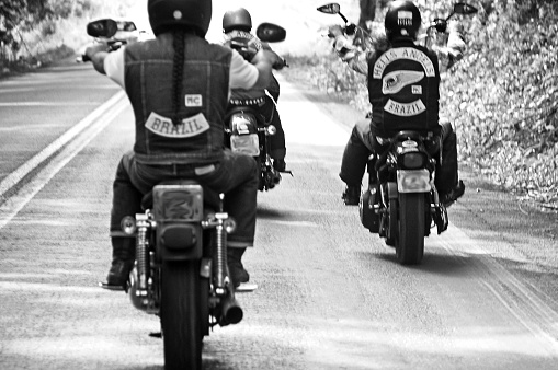Goiania, Brazil - July 15, 2014 Motorcycling meeting Goiania motorcycle ride