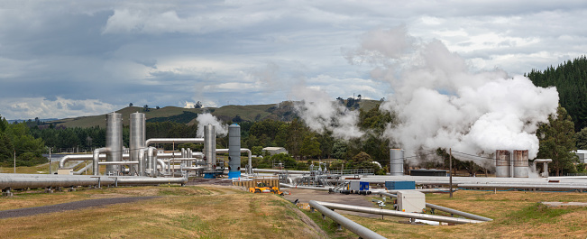 Geothermal power station,Tuscany,Italy.
