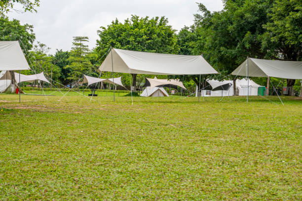 istock Camping tents on the park lawn 1488041118