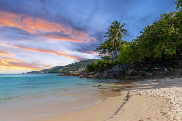 istock Patong Beach Phuket Thailand nice white sandy beach clear blue and turquoise waters and lovely blue skies with Palms tree sunset sunrise 1488052608