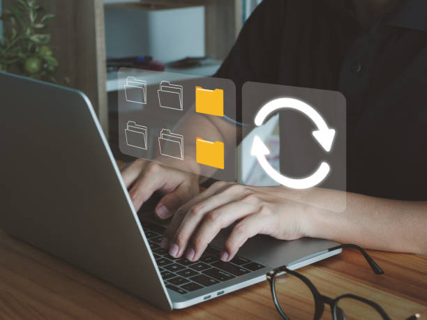 istock Connecting to local backup files 1488057847