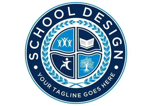 Vector illustration of University education icon design