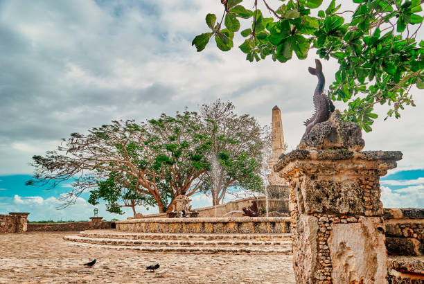 istock Medieval roman style stone streets in altos de chavon 1488062764