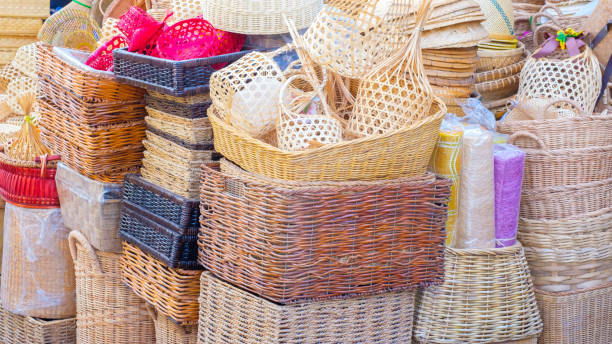istock bamboo basket  in the market 1488071805