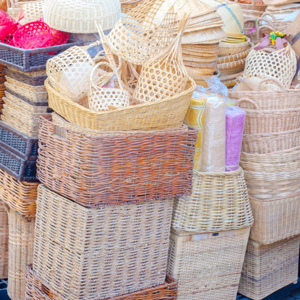 istock bamboo basket  in the market 1488071810