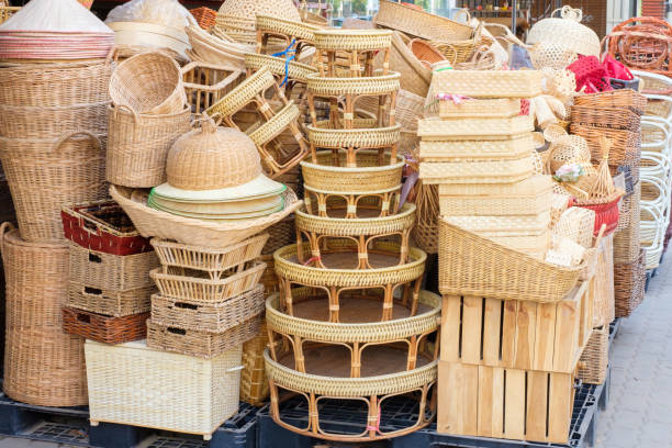 istock bamboo basket  in the market 1488071815