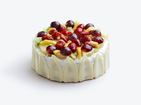 Fruit Cake. on white background