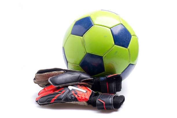 gloves and ball stock photo