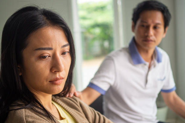 istock Couples are bored, stressed, upset and irritated. Family crisis 1488092856