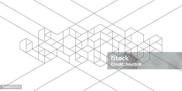 The Graphic Design Elements With Isometric Shape Blocks Creative Vector ...