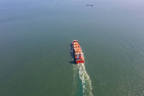 istock Aerial view of Container freight ship in transit. 1488096516