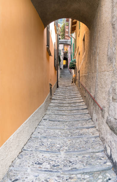istock Narrow street in Varenna, Como Lake, Italy 1488096830