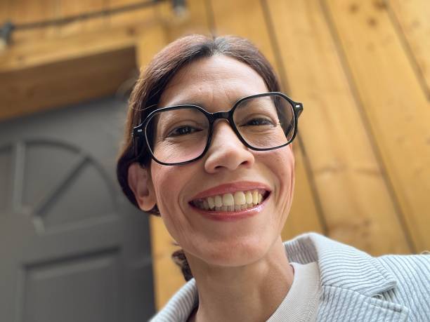istock Happy woman with eye glasses 1488103964