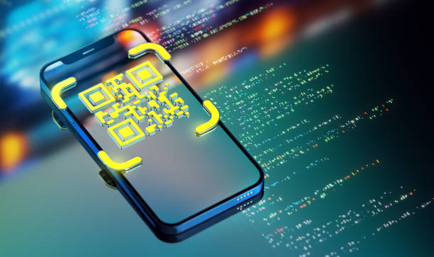 istock QR code as global communication and payment services. Transforming Industries and Customer Service. A Look into the Future. Yellow QR code icon on smart phone. Modern 3D render 1488104461