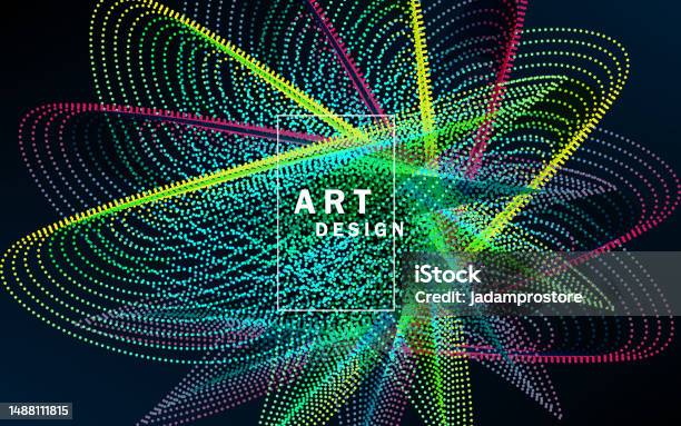 Exploding Abstract Decals Background With Exploding Particle Abstract Vector Illustration With ...
