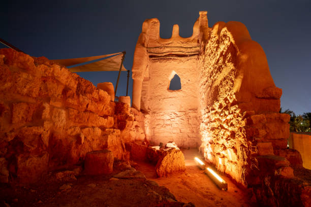istock Diriyah old town walls illuminated at night, Riyadh, Saudi Arabia 1488115162
