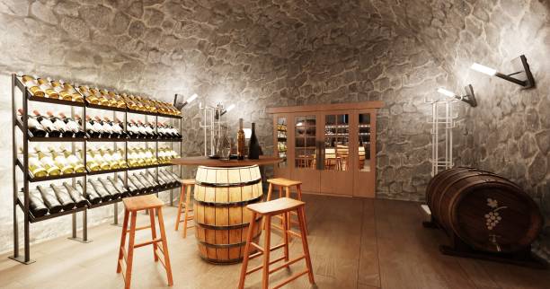 istock Realistic 3D Render of Winery Restaurant 1488119141