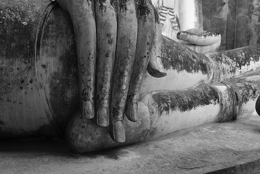 The buddha statue in Wat Si Chum, Sukhothai, Thailand