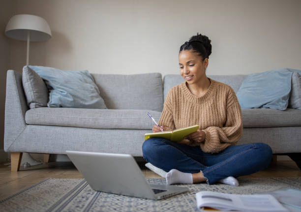 istock Young woman working from home 1488124519