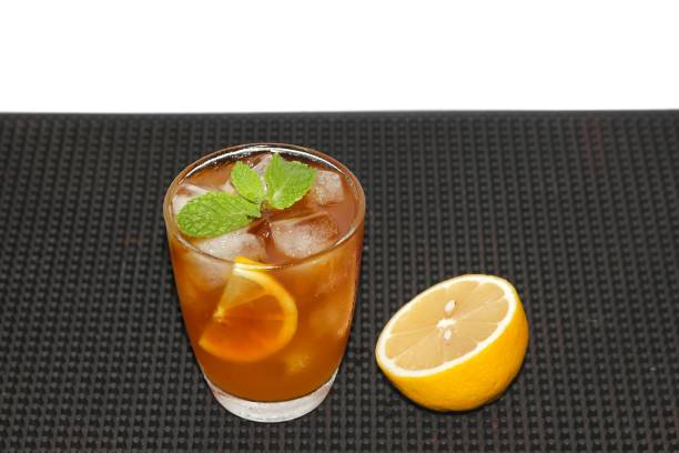 istock Americano ice coffee with lemon slices. 1488130809