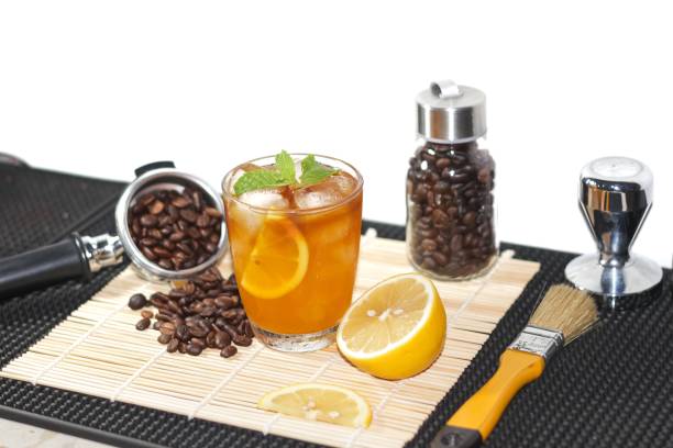 istock Americano ice coffee with the lemon 1488131497