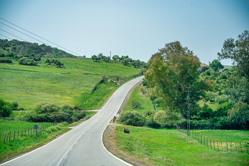 A beautiful countryside road in spring season, Andalusia - Spain