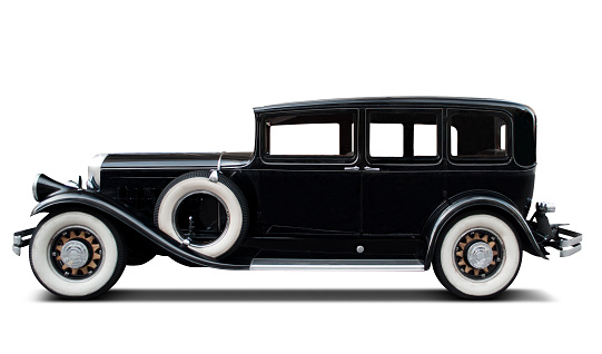 Classic  car isolated on white\n1930 \nPierce Arrow black