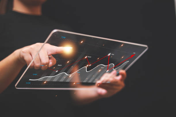 istock Data analytics report business strategy, management tools, Stock market indicator or forex trading graph and financial investment. 1488135864