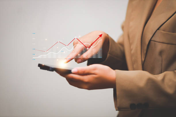 istock Data analytics report business strategy, management tools, Stock market indicator or forex trading graph and financial investment. 1488135965