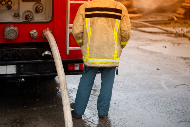 istock The work of firefighters on fire. 1488140571