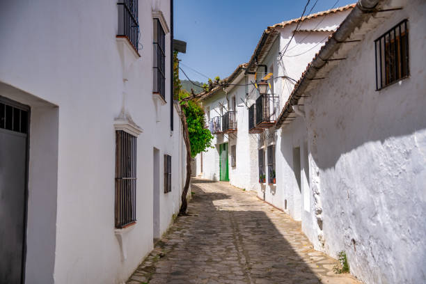 Grazalema medieval streets and white homes on a beautiful sunny day Grazalema medieval streets and white homes on a beautiful sunny day. grazalema stock pictures, royalty-free photos & images