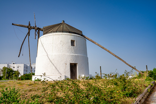 White windmills in Vejer de la Frontera, Andalusia - Spain