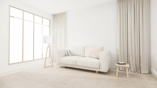istock sofa armchair minimalist design muji style.3D rendering 1488149986