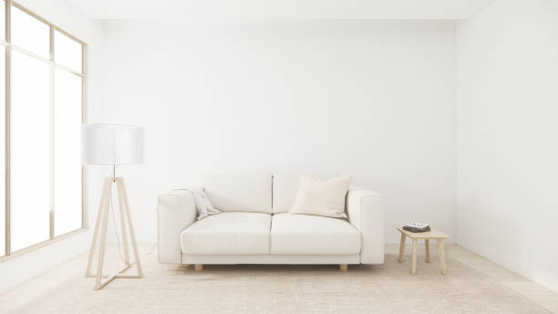 istock sofa armchair minimalist design muji style.3D rendering 1488149991