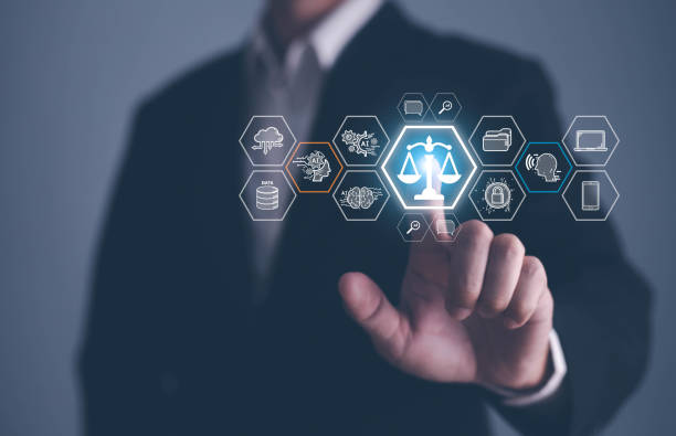 istock AI ethics or AI Law concept. Developing AI codes of ethics. Compliance, regulation, standard , business policy and responsibility for guarding against unintended bias in machine learning algorithms. 1488150233