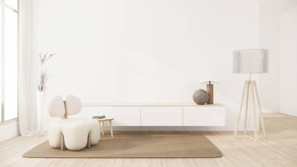 istock Muji minimalist, Sofa furniture and modern room design minimal.3D rendering 1488150400