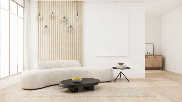 istock sofa armchair minimalist design muji style.3D rendering 1488150475