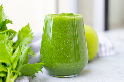 delicious glowing green smoothie