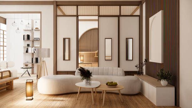 istock Sofa furniture and mockup modern room design minimal.3D rendering 1488151881