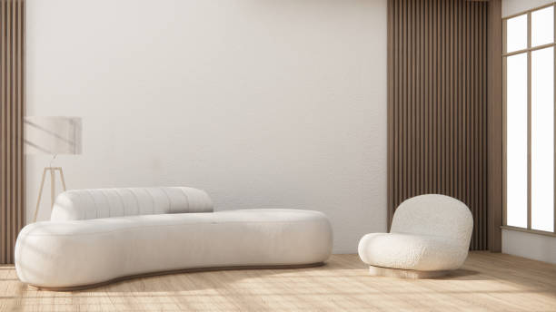 istock Sofa furniture and mockup modern room design minimal.3D rendering 1488152707
