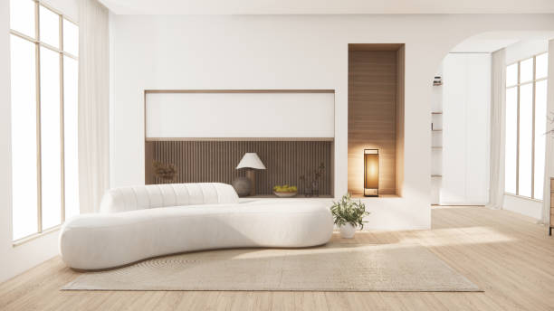 istock sofa armchair minimalist design muji style.3D rendering 1488153420