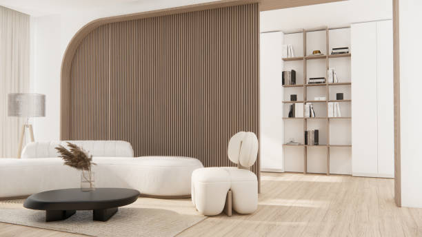 istock sofa armchair minimalist design muji style.3D rendering 1488153511